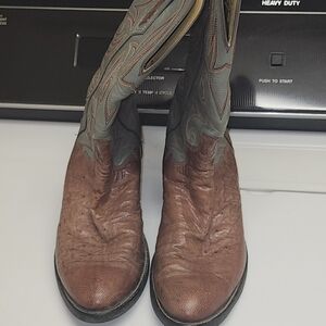 $250 Paul Bond Custom Ostrich Cowboy Boots Size 10.5